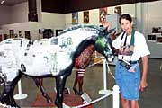 Sandra with a state 'painted pony'