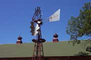 Windmill and barn roof