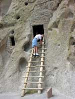 Bandelier & Sandra on ladder