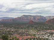 A panoramic view of Sedona