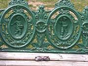 bench with sunglasses