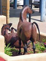 Horse statues in Taos